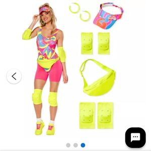 Barbie Movie XL 80’s Adult Skate Costume Spirit Halloween